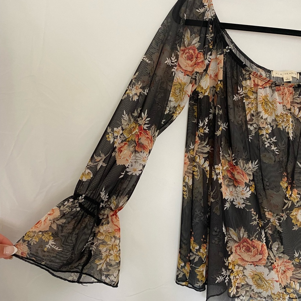 LA Hearts Mesh Long Sleeve